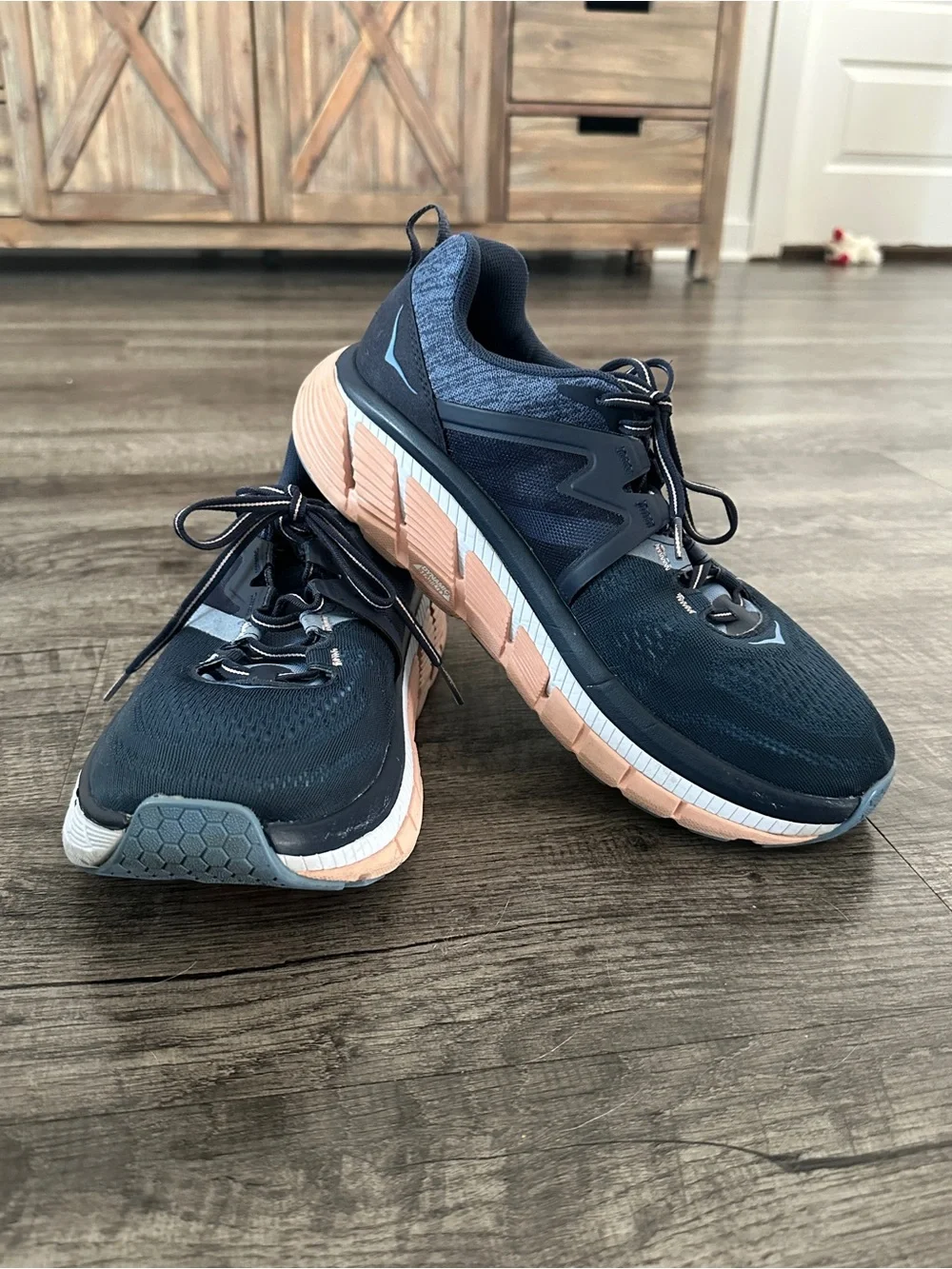 Women’s Hoka One - Navy and Peach